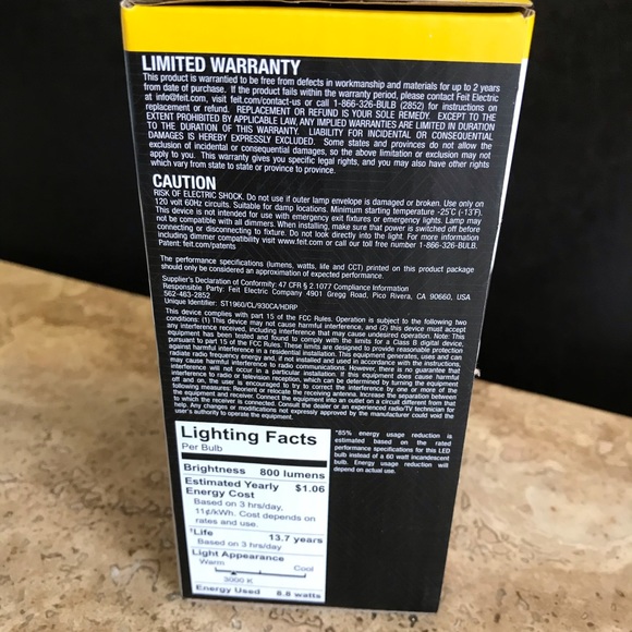 Grit Electric Light Bulb 60 W Bright White - Picture 3 of 5